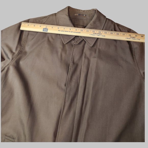 Claiborne Button Up Brown Coat With Removable Line Size L Brown - Picture 5 of 6